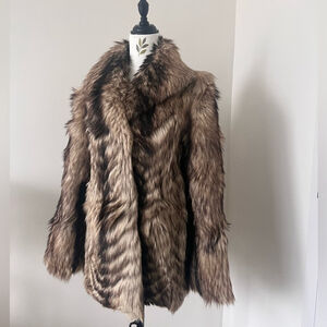 Vintage Real Fur Coat | Hong Kong Furrier Brown Jacket Size XS-S